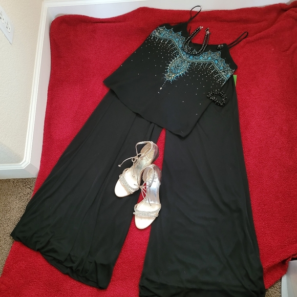 Blue Sage Black Palazzo Pants - Small - Picture 10 of 12